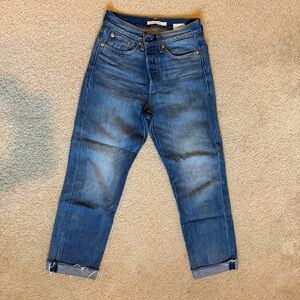 Levi’s Wedgie Cuffed Denim Jeans